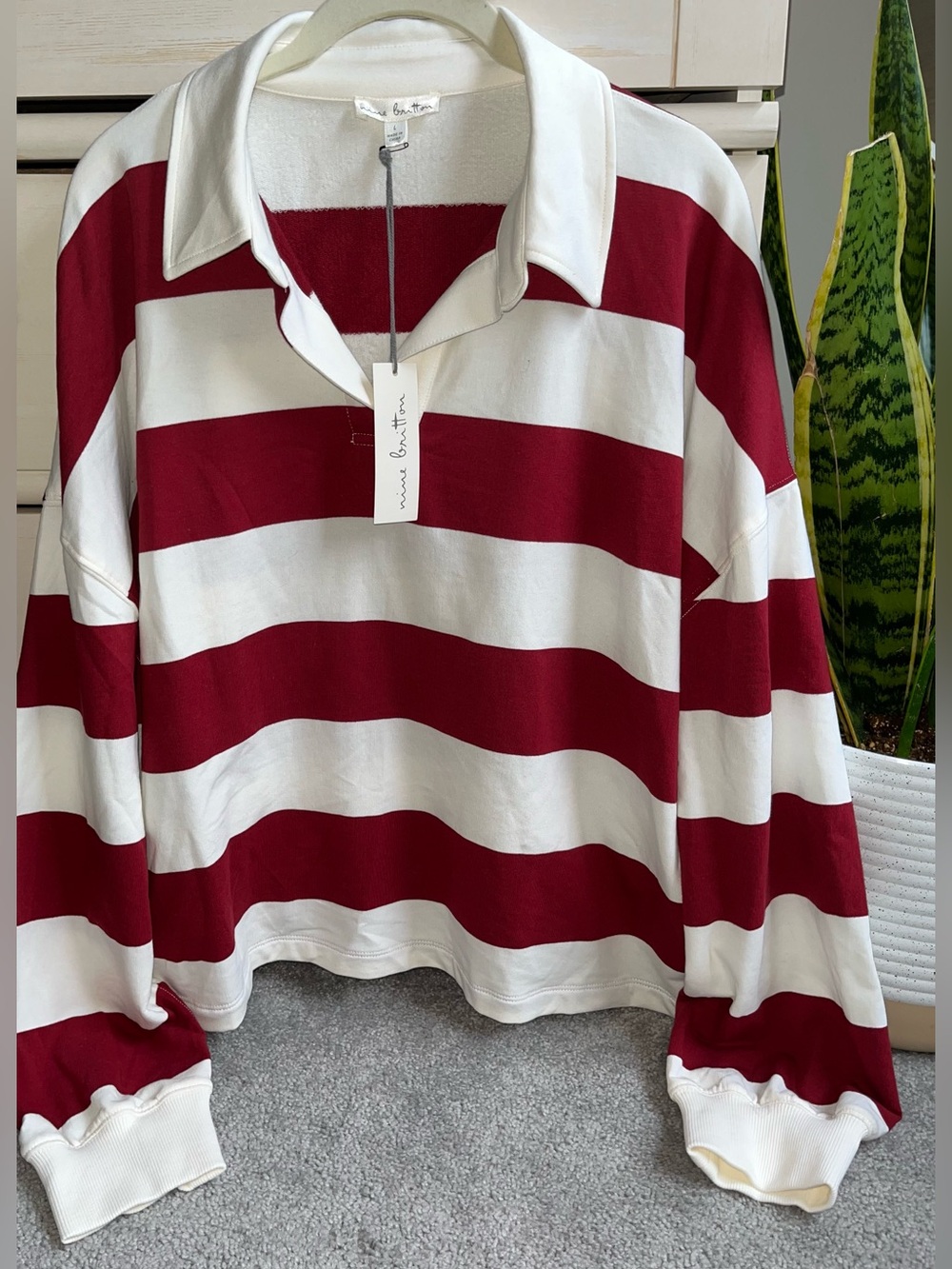 NWT Women’s Nina Britton Rugby Polo Sweatshirt Large